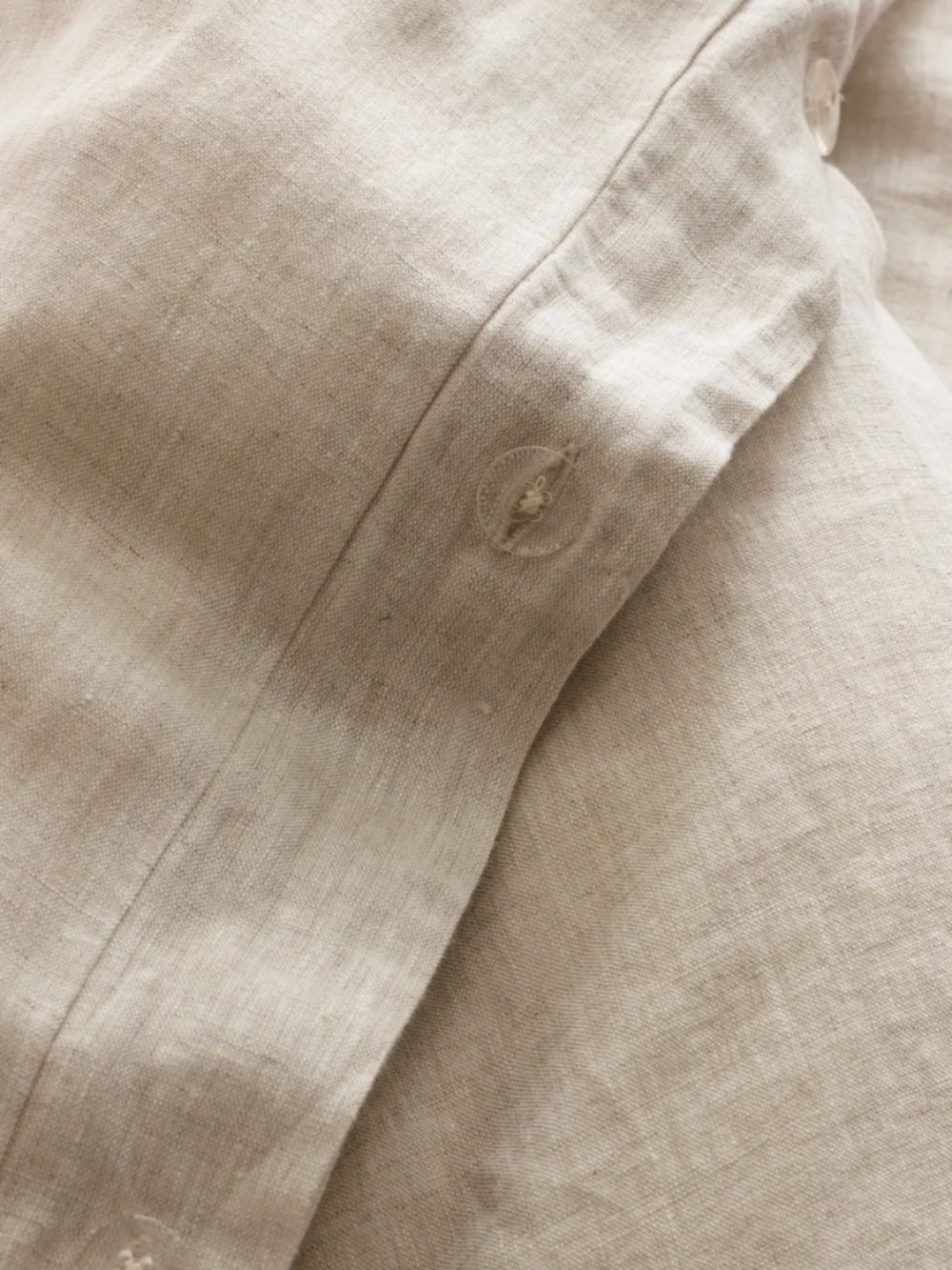 Quince European Linen Duvet Cover Set full/queen standard shams Natural Chambray - Picture 3 of 5